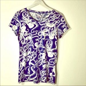 Lilly Pulitzer T-shirt  Size Large Octopus